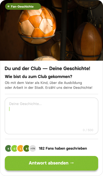 Beispiel-Umfrage im Fanbereich