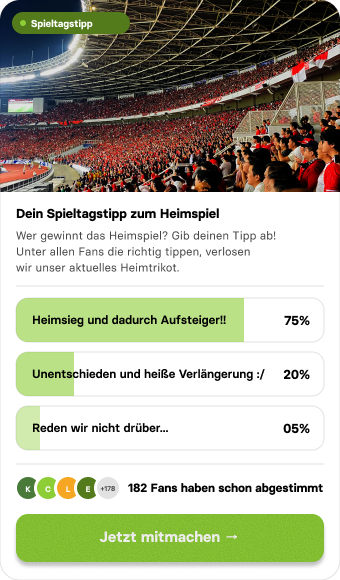 Beispiel-Frage im Fanbereich